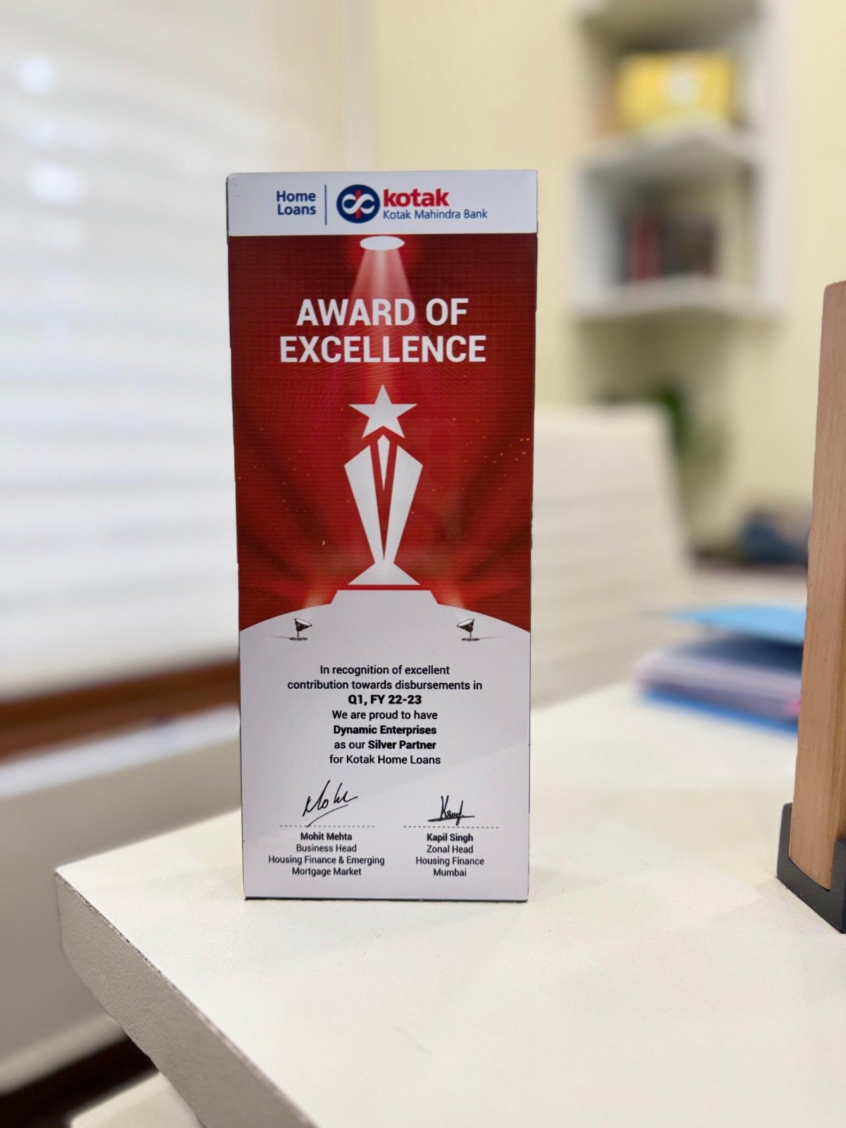 Financial Consultant Award